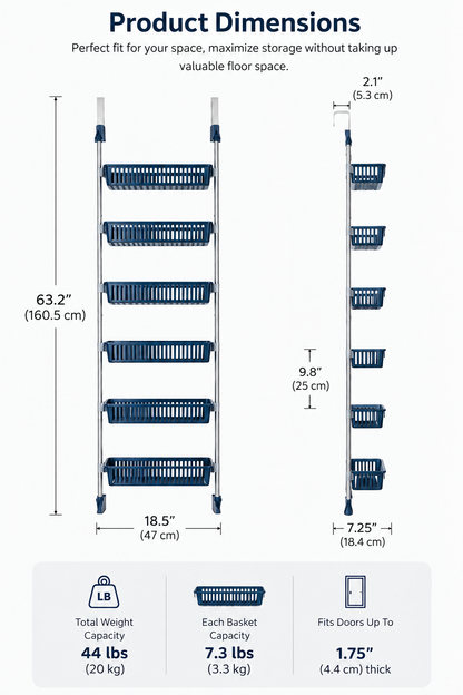6-Tier Over-Door Pantry Organizer