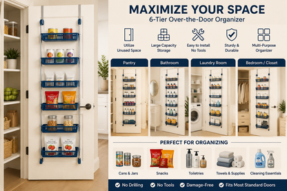6-Tier Over-Door Pantry Organizer