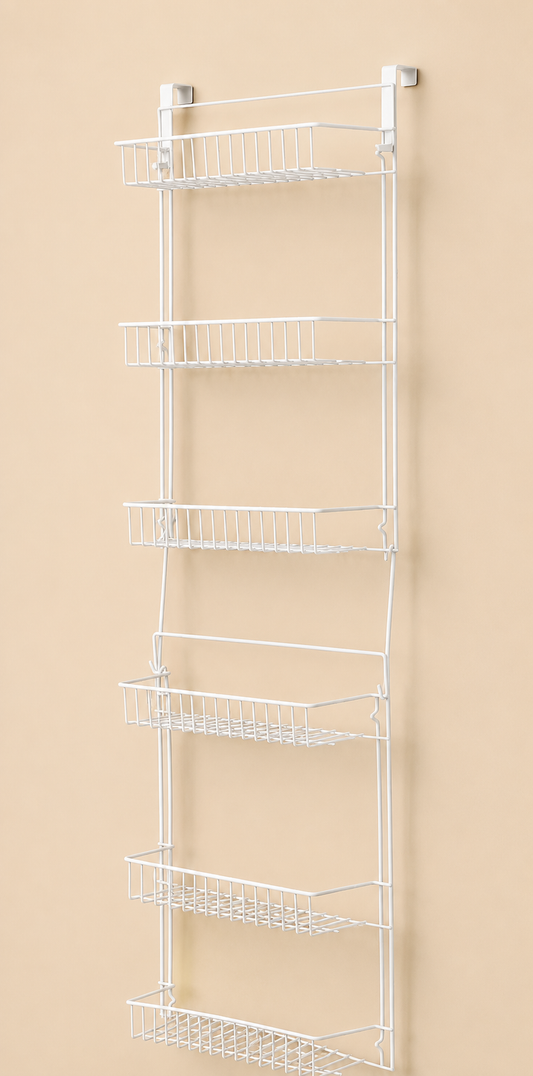 6-Tier Adjustable Door Pantry Organizer