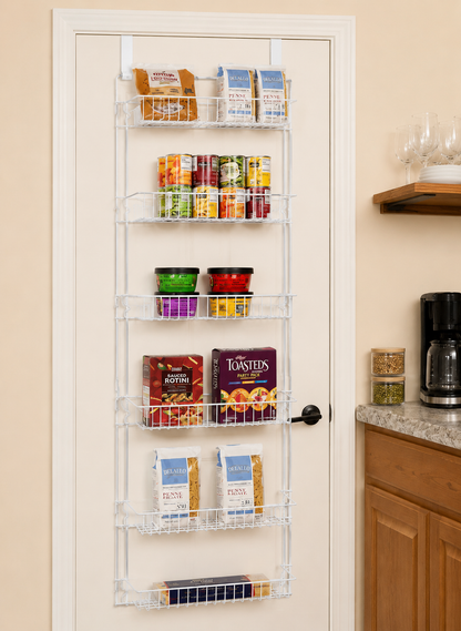 6-Tier Adjustable Door Pantry Organizer