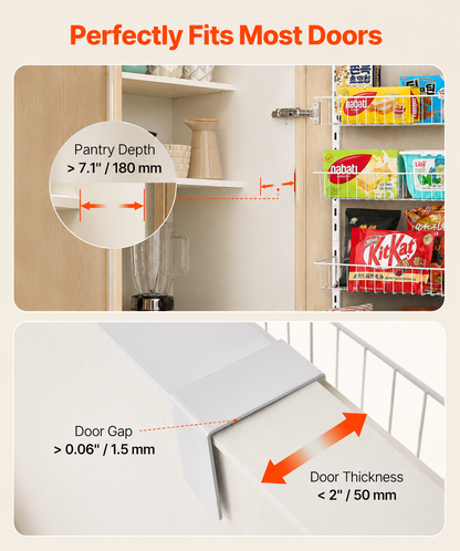 8-Level Door-Mounted Pantry Organizer