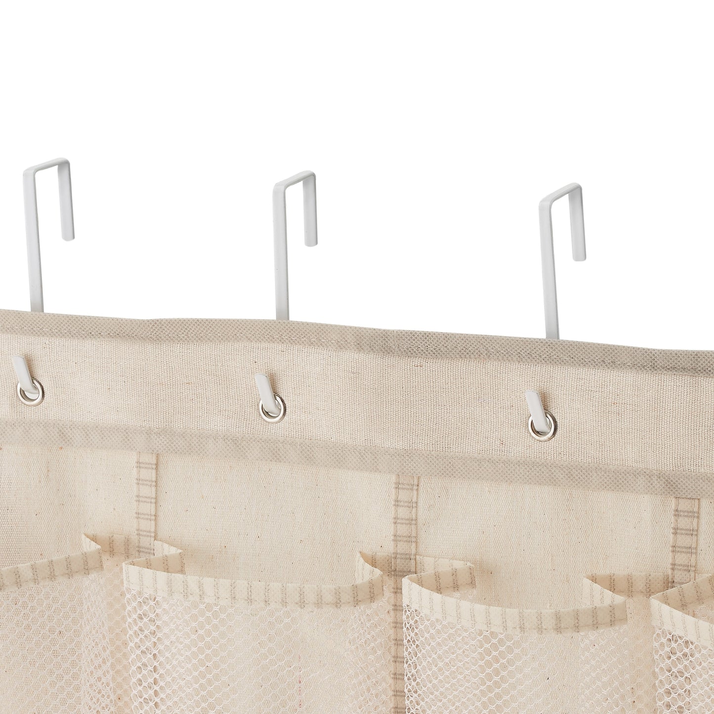 Mainstays 24-Pocket Canvas Over-the-Door Hanging Shoe Organizer, Beige