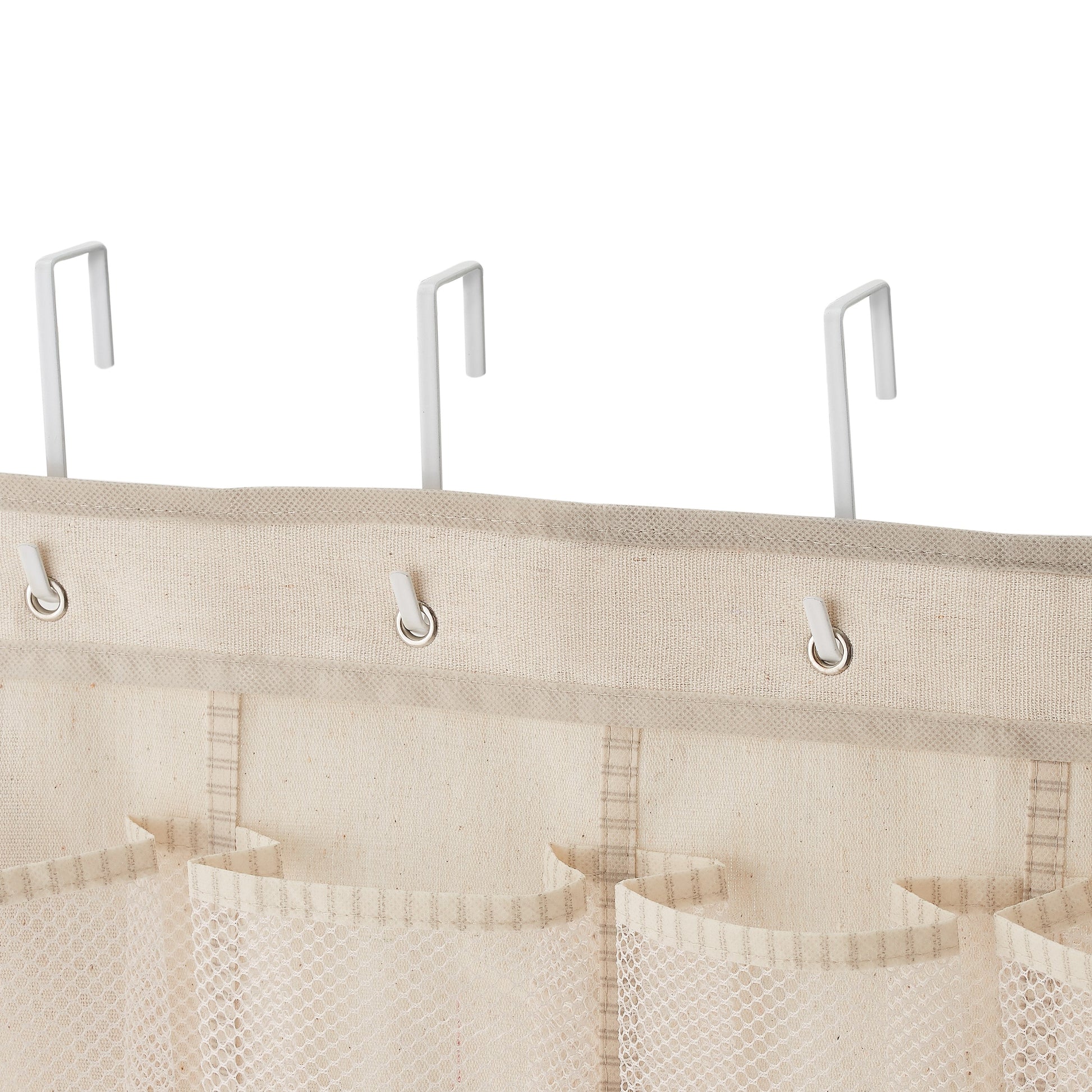 Mainstays 24-Pocket Canvas Over-the-Door Hanging Shoe Organizer, Beige