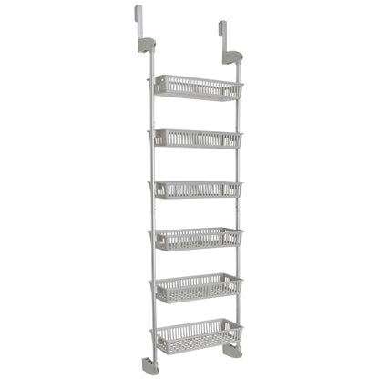 Smart Design 6-Tier Over the Door Pantry Organizer Blue